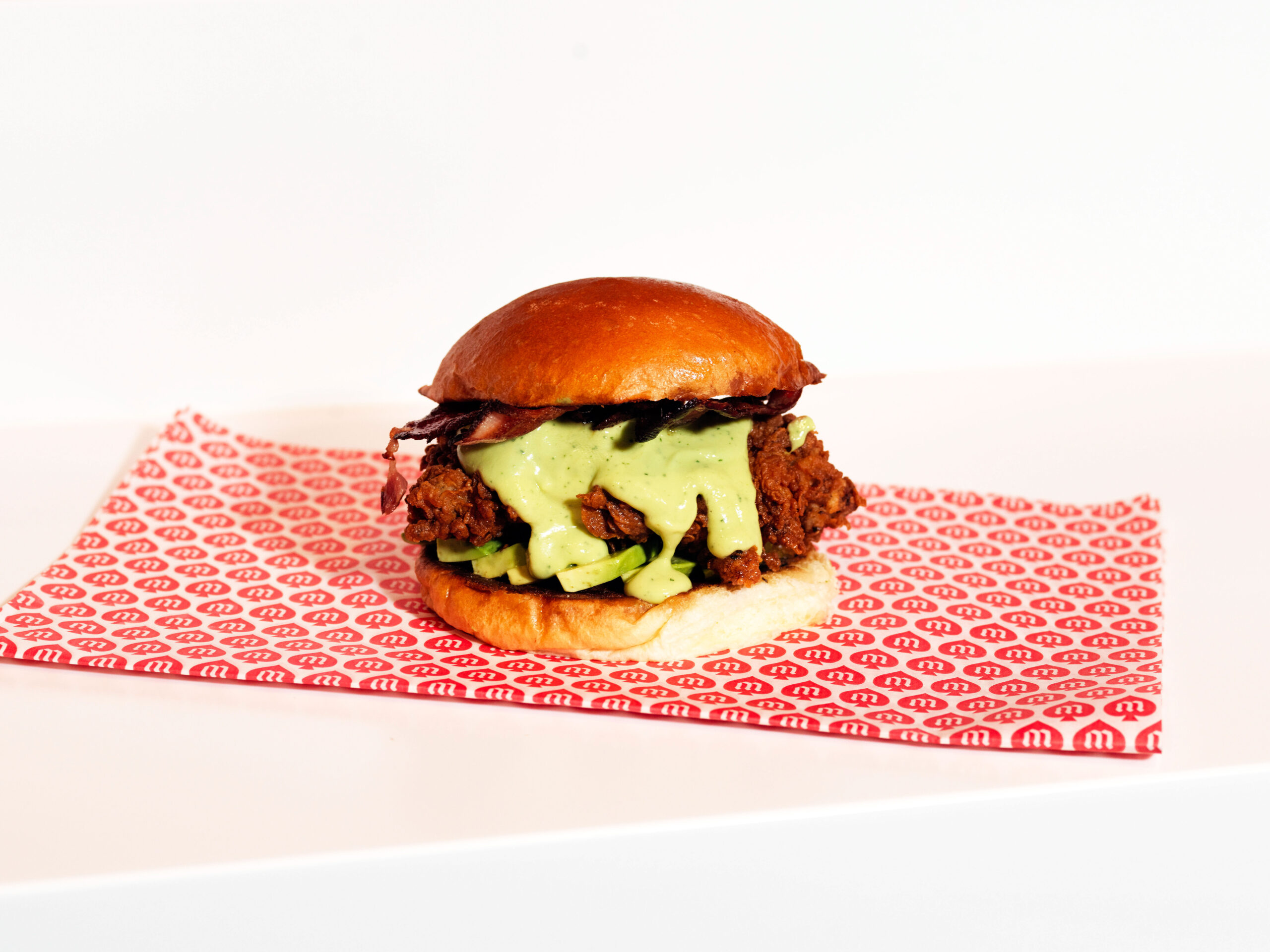 Spicy Australian Avocado, Bacon & Chicken Burger