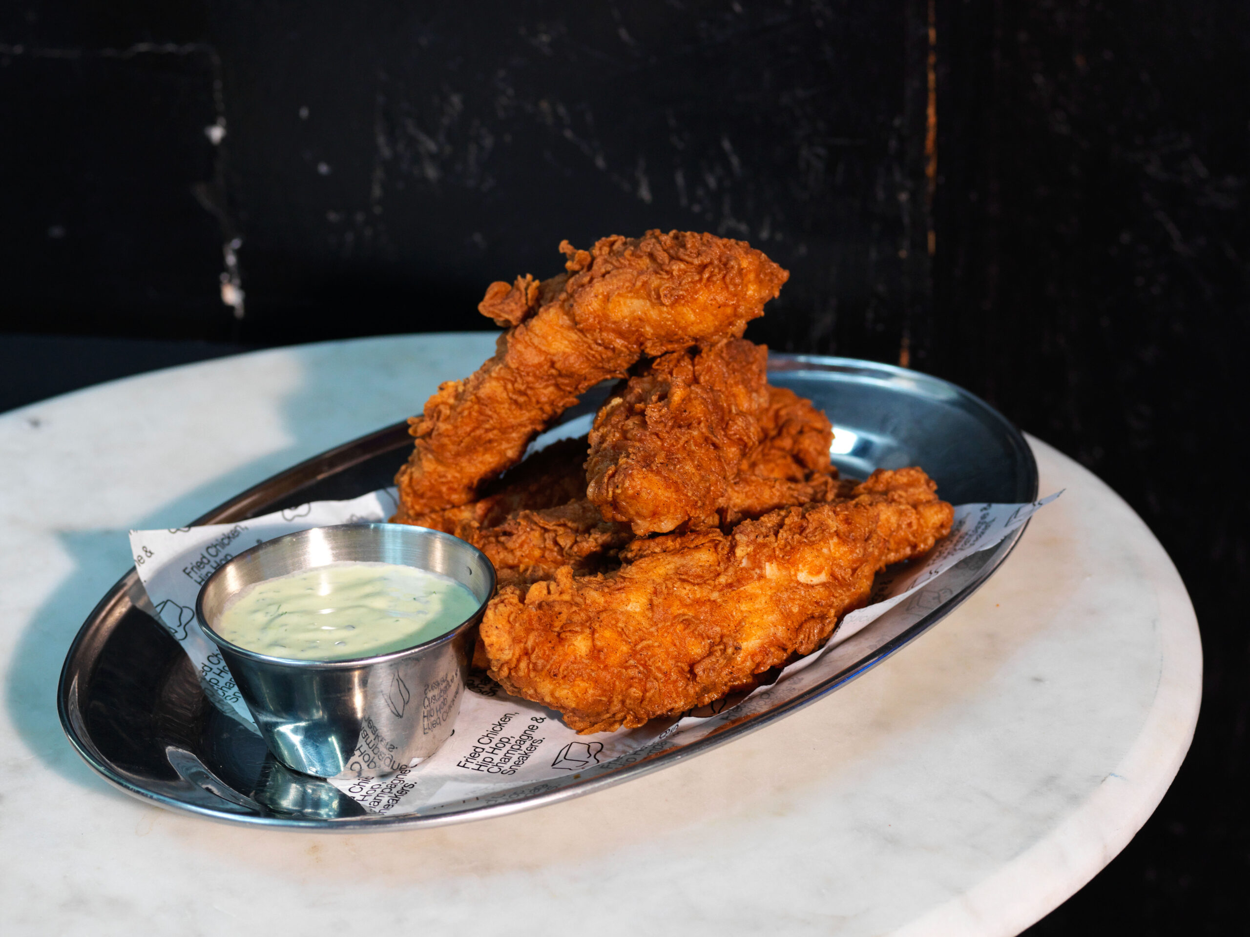 Fried Chicken with Spicy Australian Avocado Dipping Sauce
