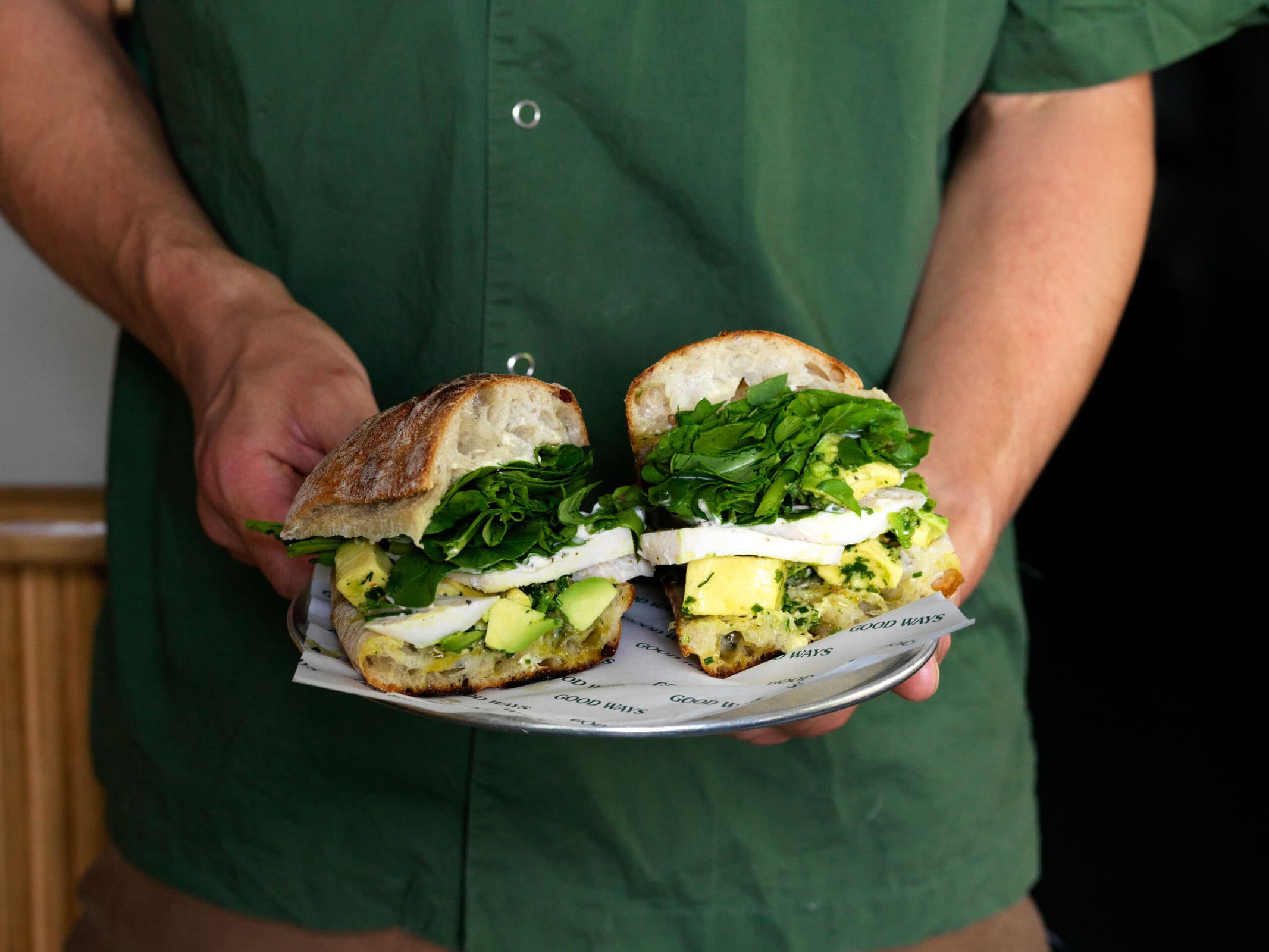 Chicken, Australian Avocado & Finger Lime Sandwich