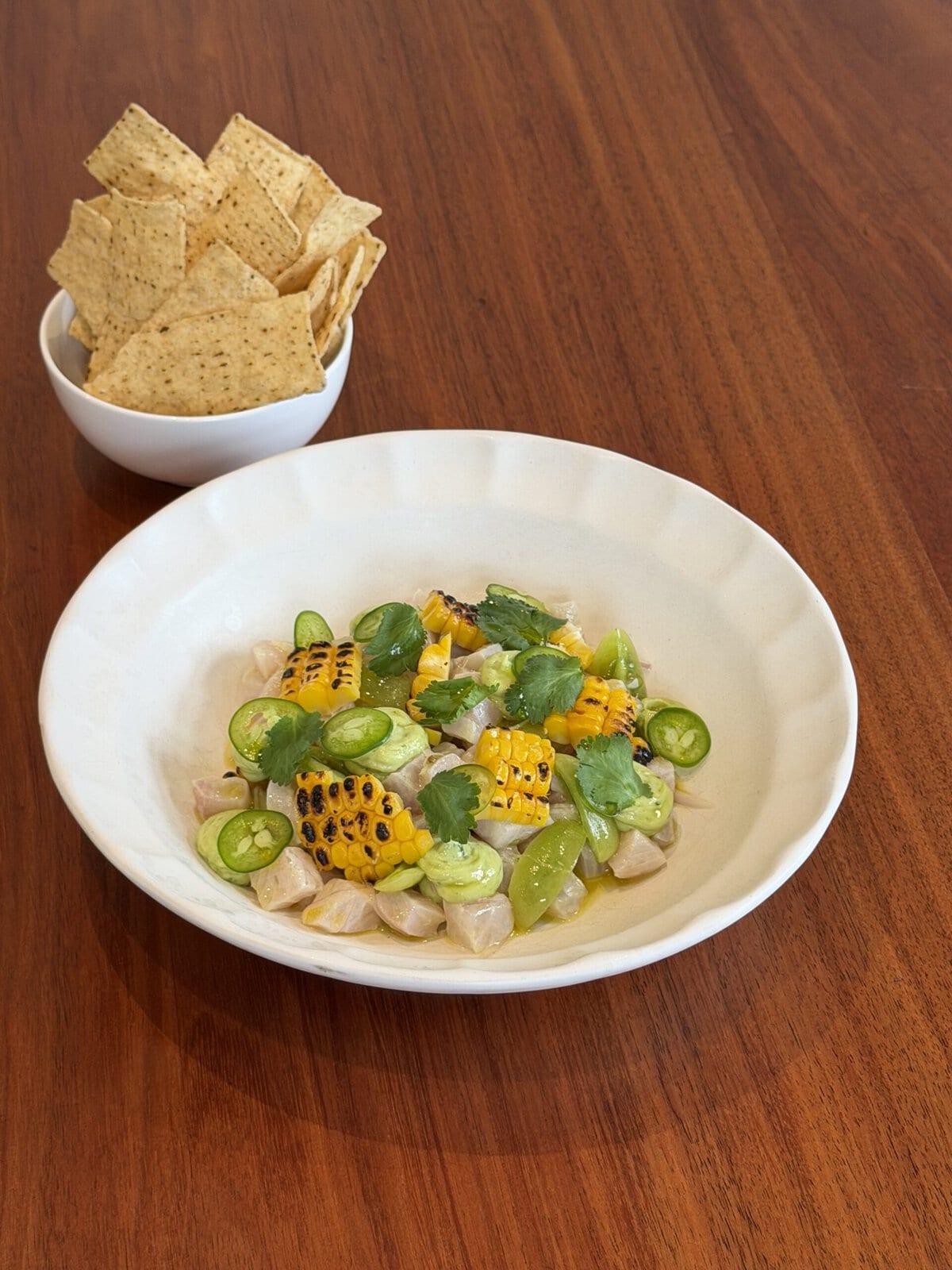 Ceviche, Australian Avocado Crema & Charred Corn