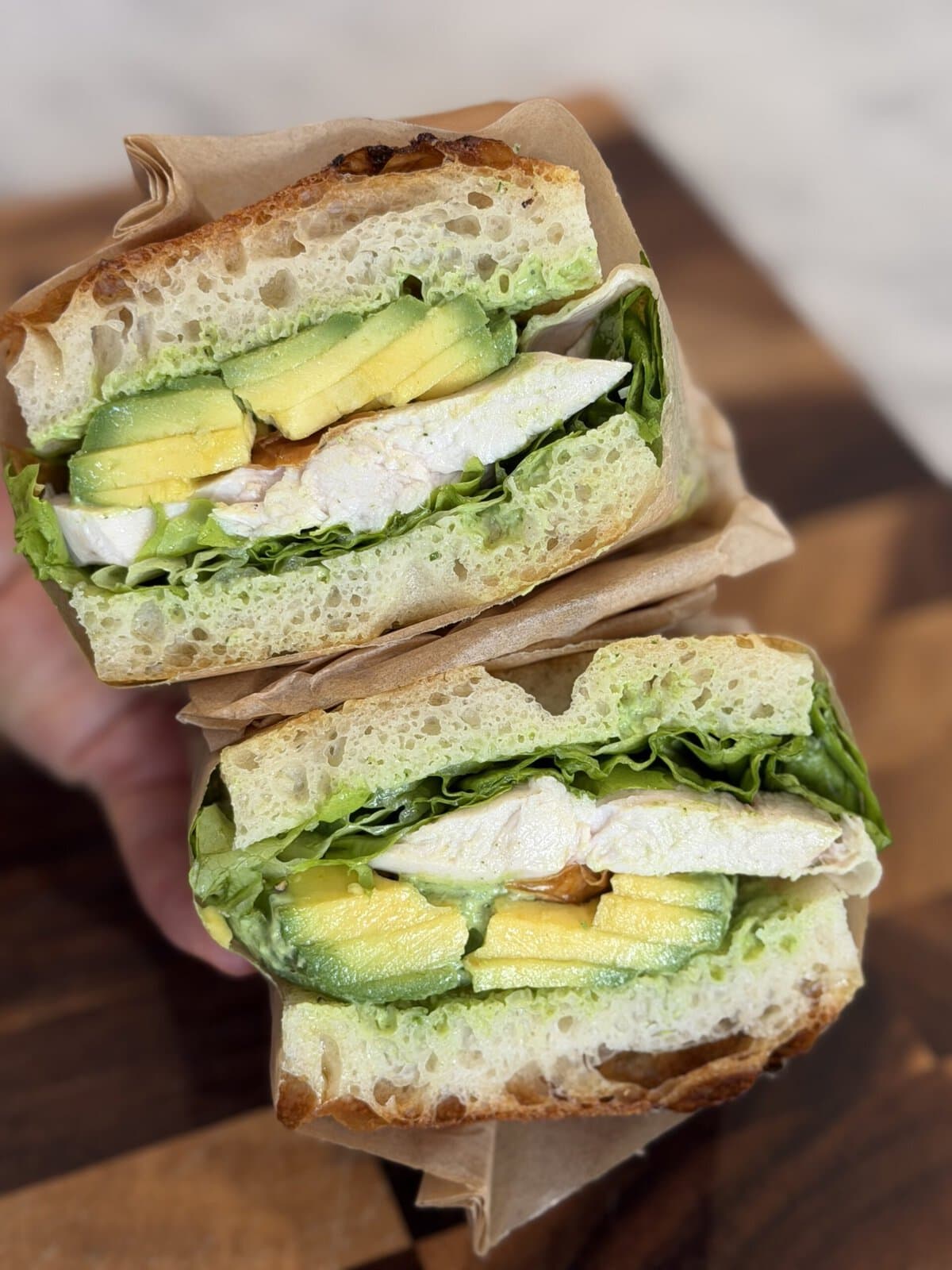 Chicken & Australian Avocado Green Goddess Focaccia
