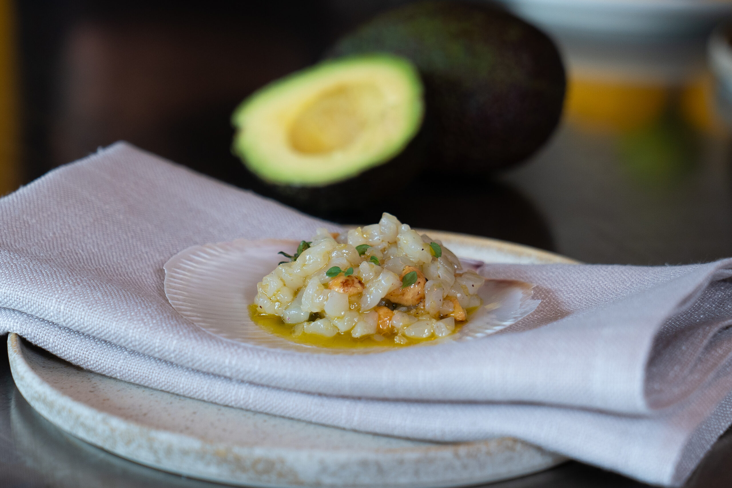 Scallop Tartare with Smoked Australian Avocado
