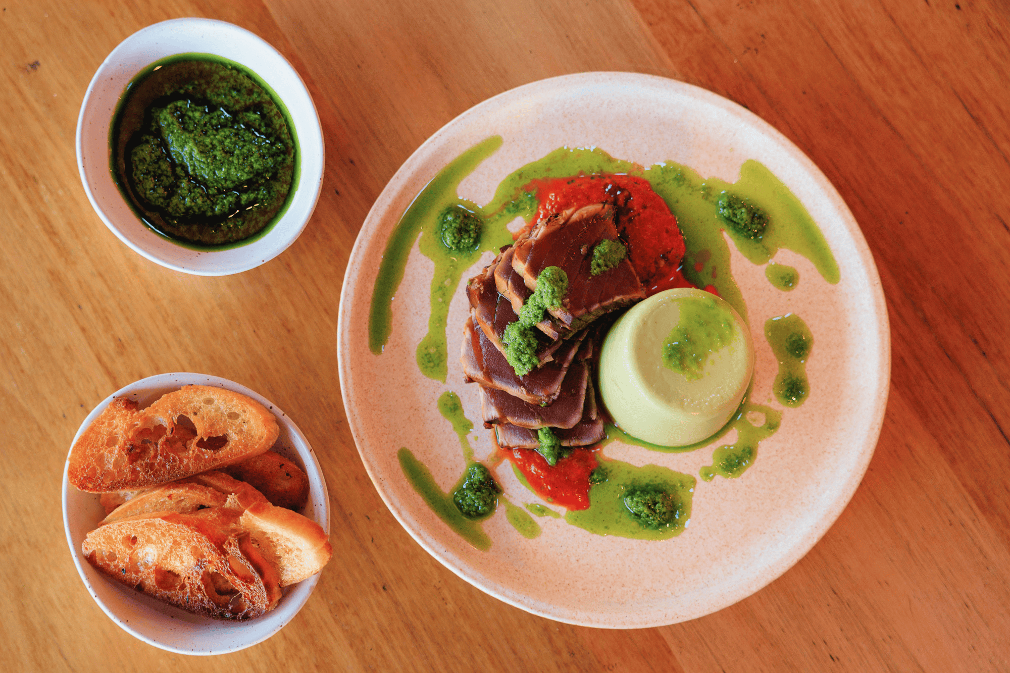Australian Avocado Pannacotta with Seared Tuna