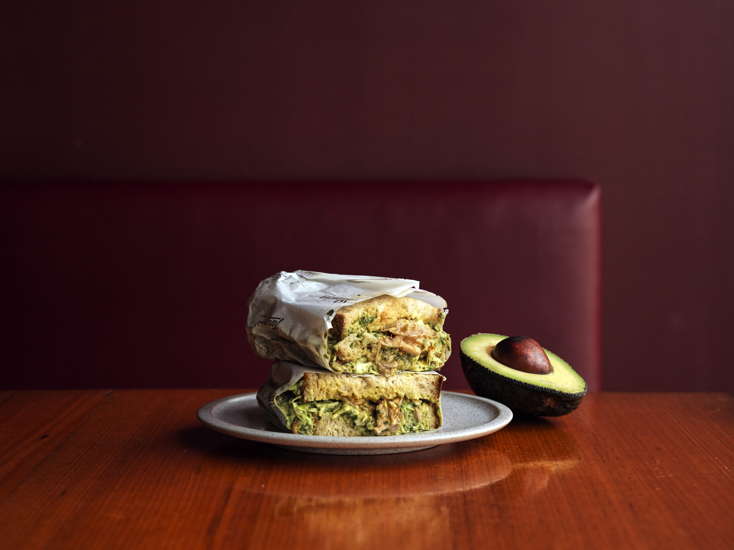 Chicken Adobo Sanga with Australian Avocado Hot Sauce and Ensalada